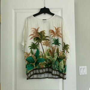 JM Collection Cold Shoulder Top